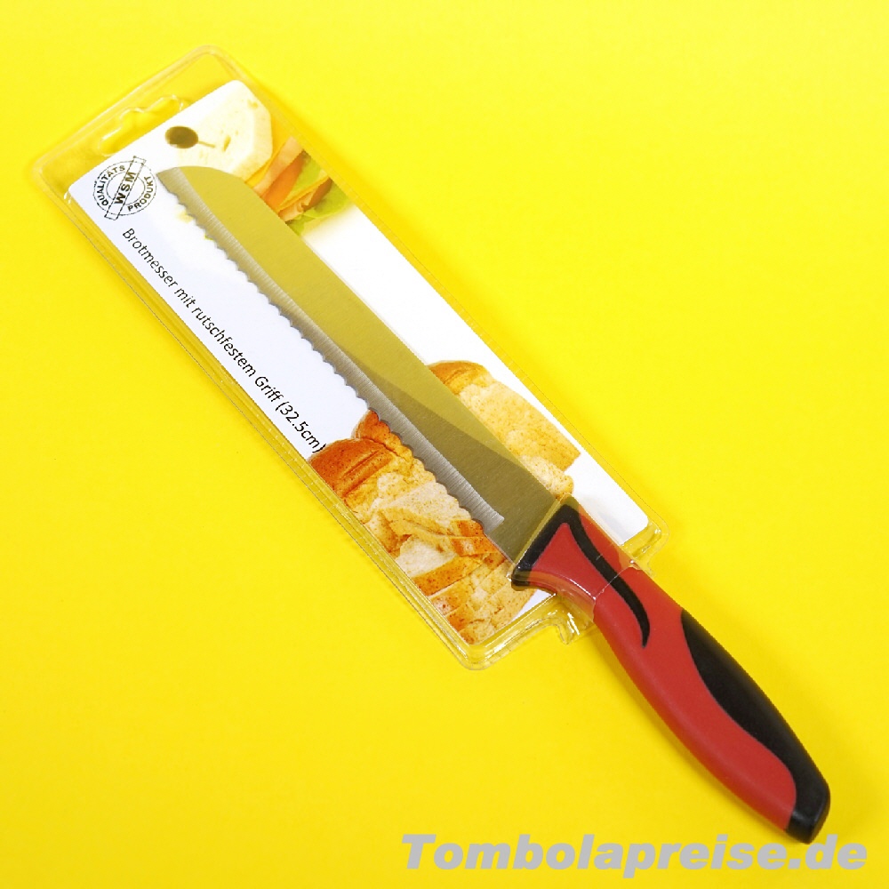 Tombolapreis Brotmesser rot