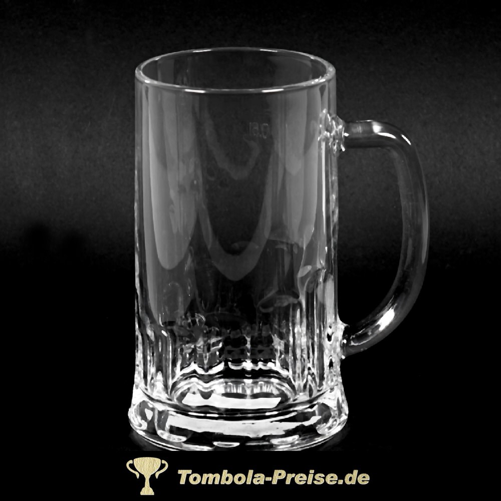 Glasbierkrug halber Liter