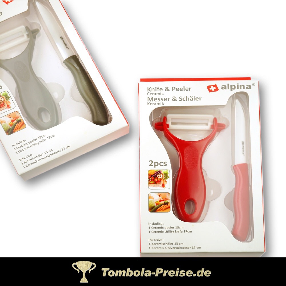 Keramik Sch&auml;ler und Messer Set