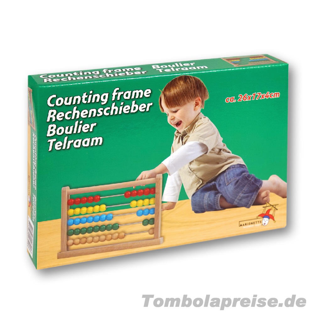 Tombolapreis Holz-Rechenschieber f&uuml;r Kinder