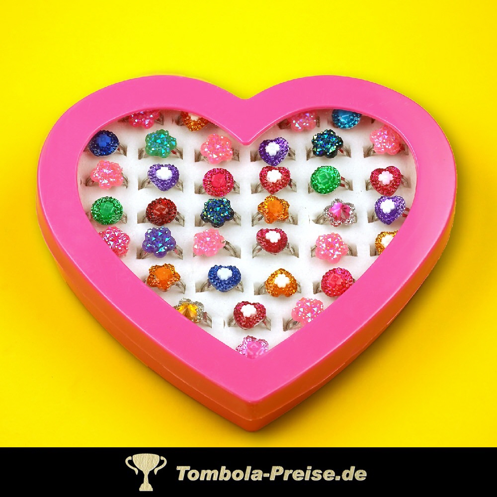 Kinder-Schmuckringe in Herzbox