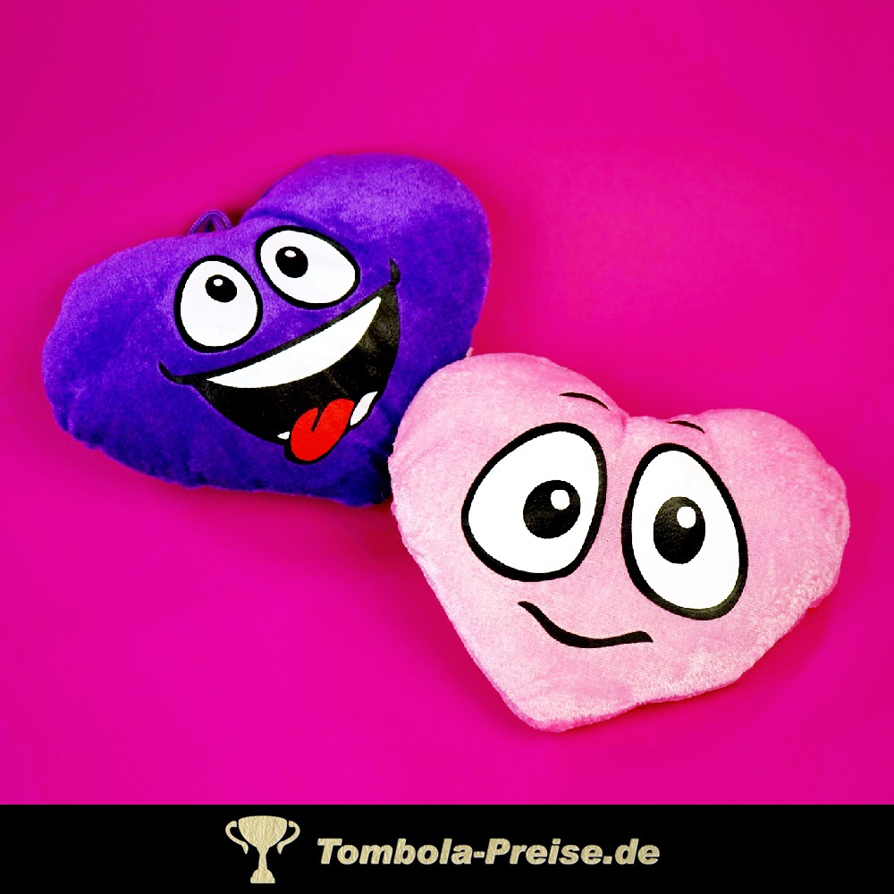 Pl&uuml;sch-Herz mit Gesicht