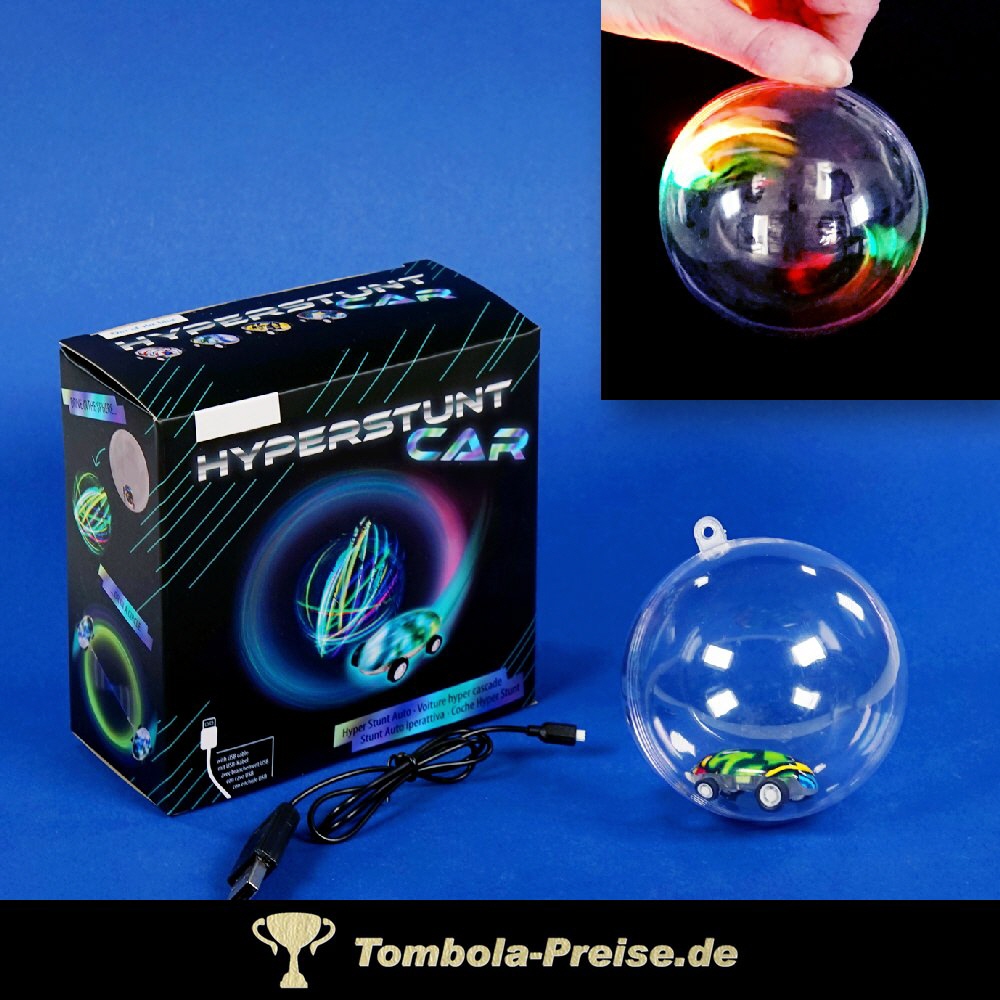 Stunt-Auto in Kugel mit USB-Ladekabel