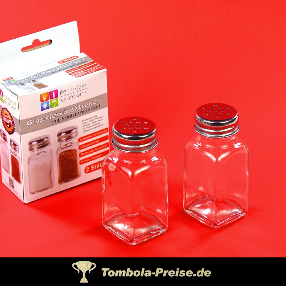 2er-Set Gew&uuml;rzstreuer aus Glas