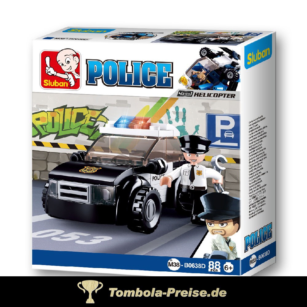 Polizeiwagen Steckbaukasten