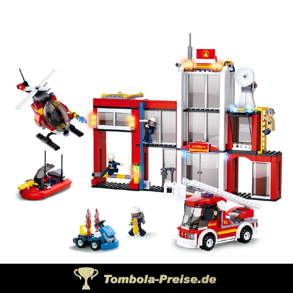 Feuerwehrstation Steckbaukasten