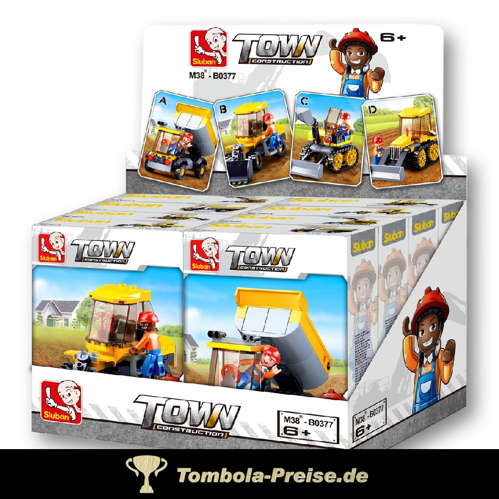 Steckbaukasten Baufahrzeuge im Display