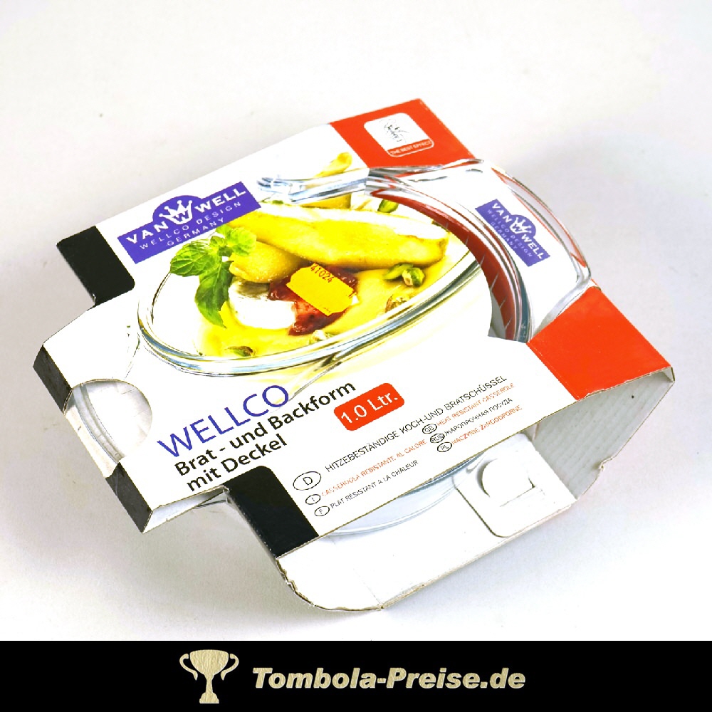 TreuePr&auml;sent Glas Brat- & Backform 1 Liter