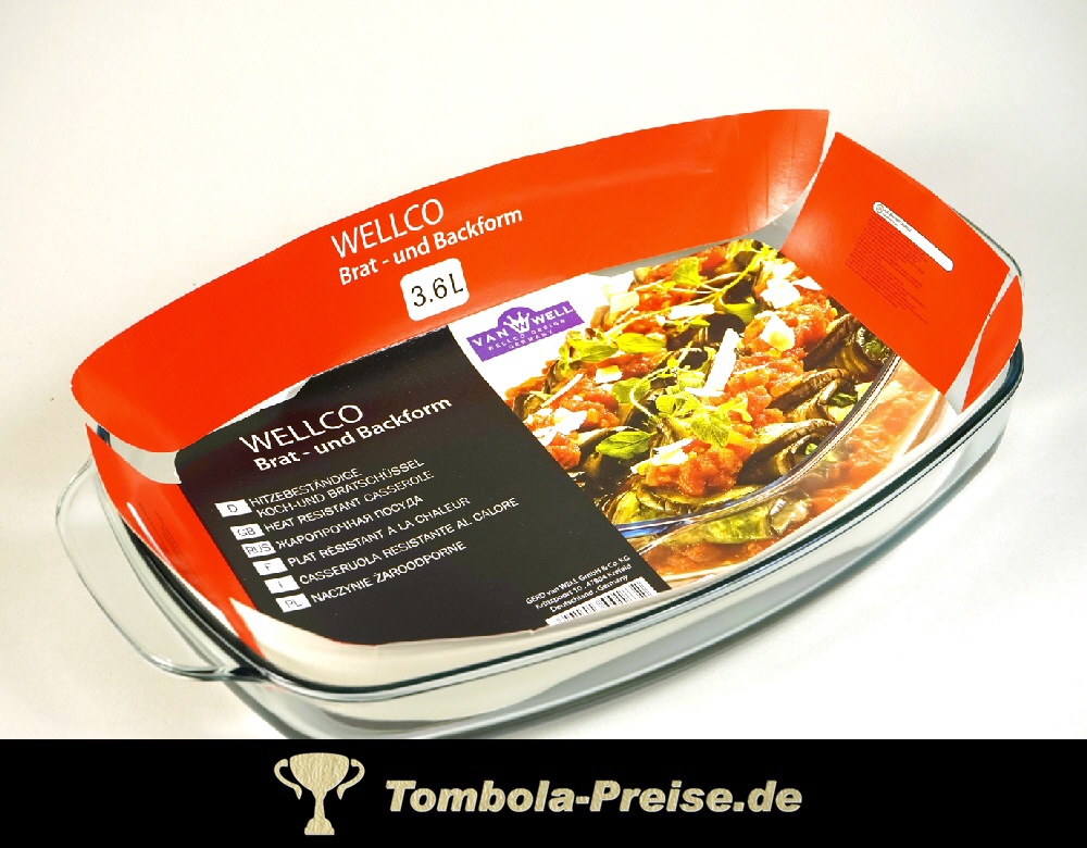 TreuePr&auml;sent Glas Brat- & Backform oval