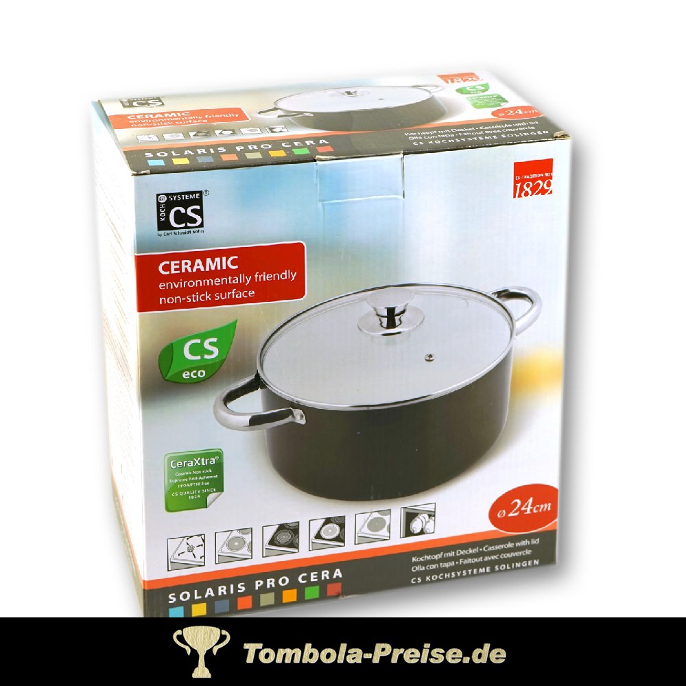 TreuePr&auml;sent Kochtopf mit Deckel 24 cm