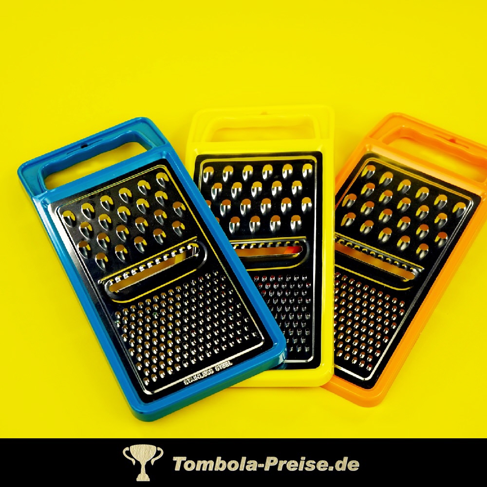 Kuchenreibe Edelstahl farblich sortiert