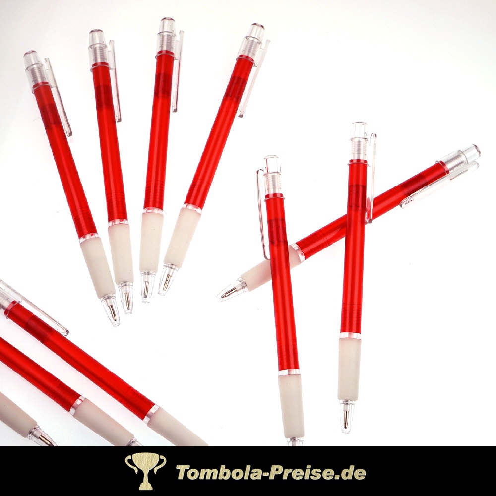 Kugelschreiber rot mit Gummigriff