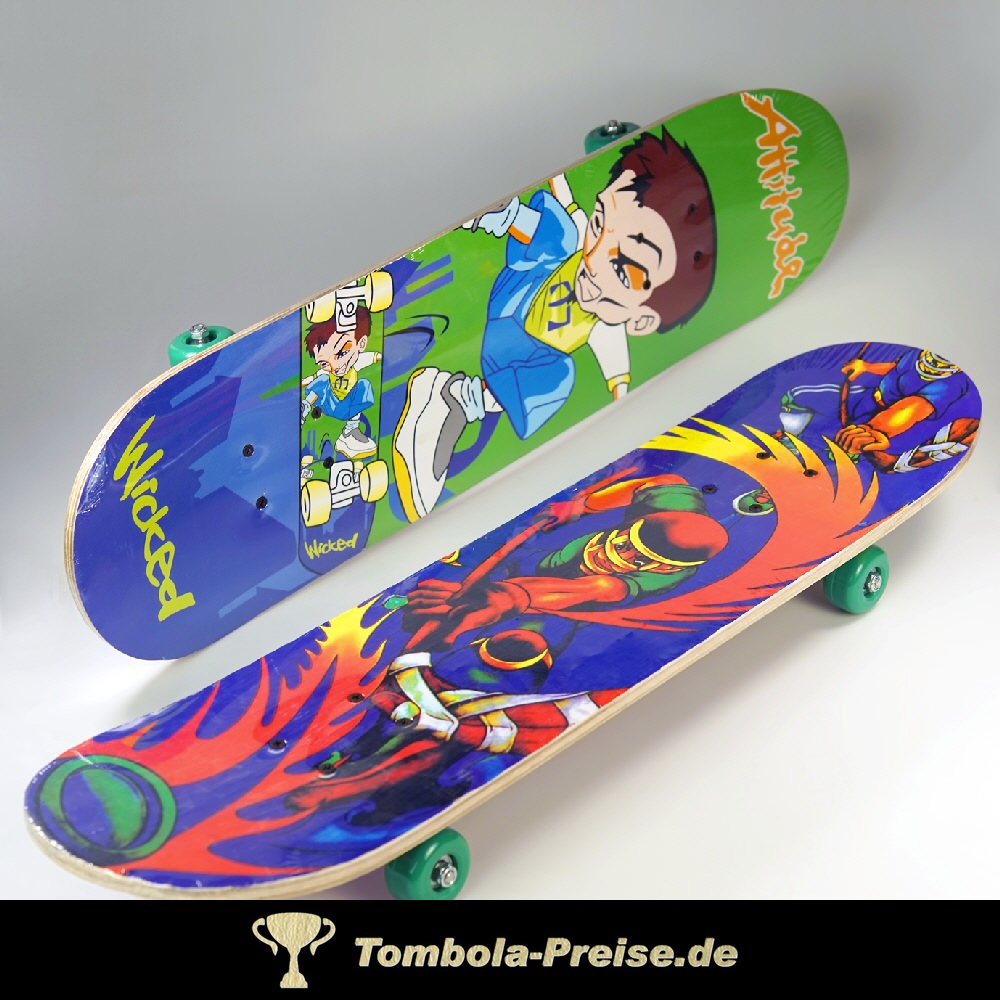 Skateboard in pfiffigem Design