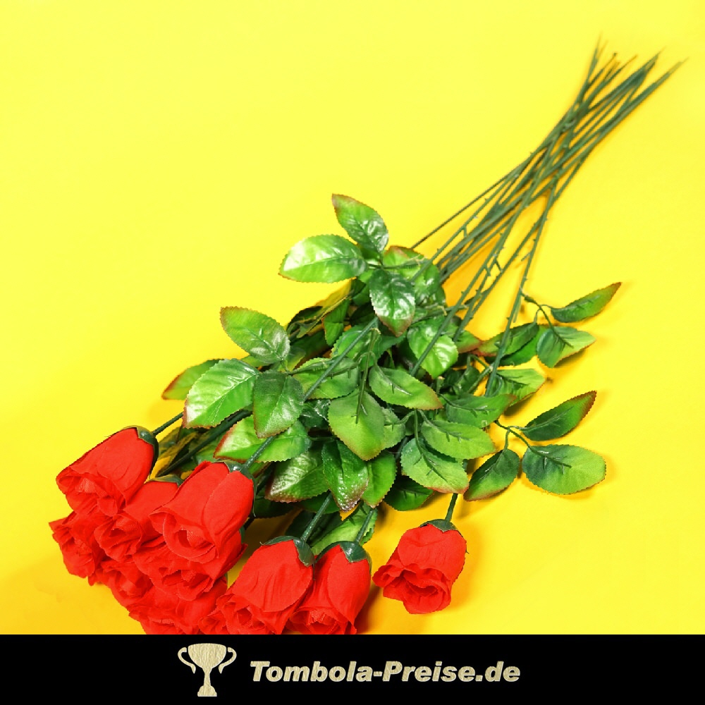 Baccara-Seidenrosen rot 65 cm