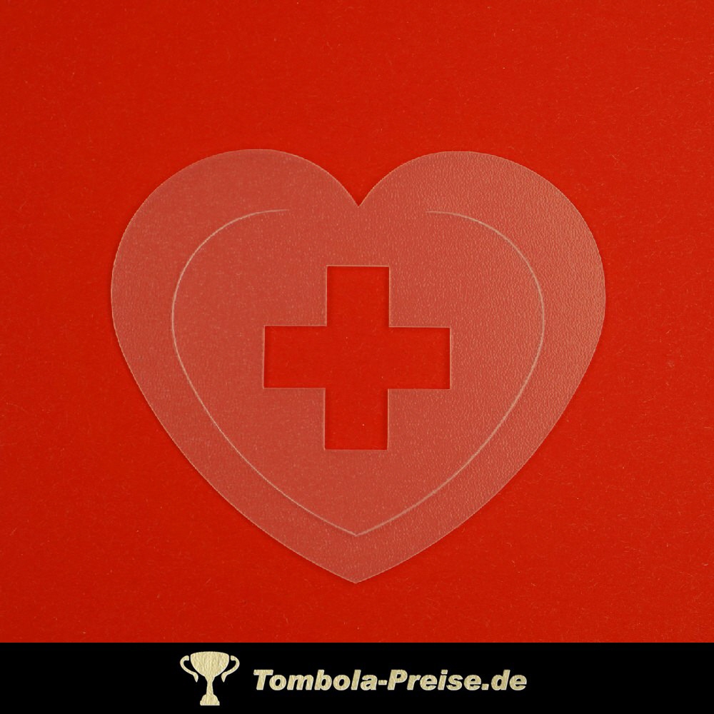 Lesezeichen Herz mit Ausstanzung Kreuz