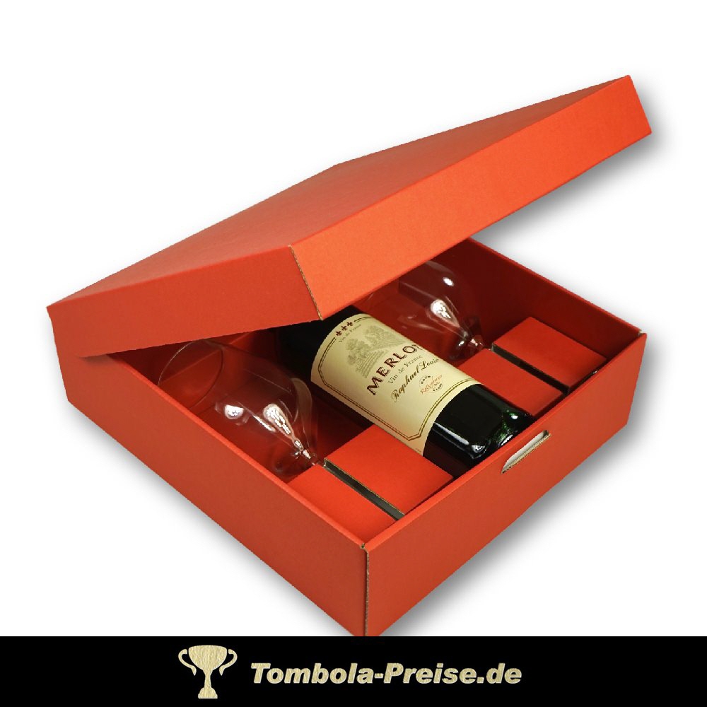Geschenkset Rotwein mit Gl&auml;sern