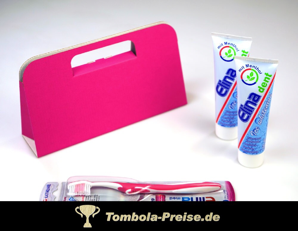Zahnb&uuml;rste mit Zahnpasta in Geschenkverpackung