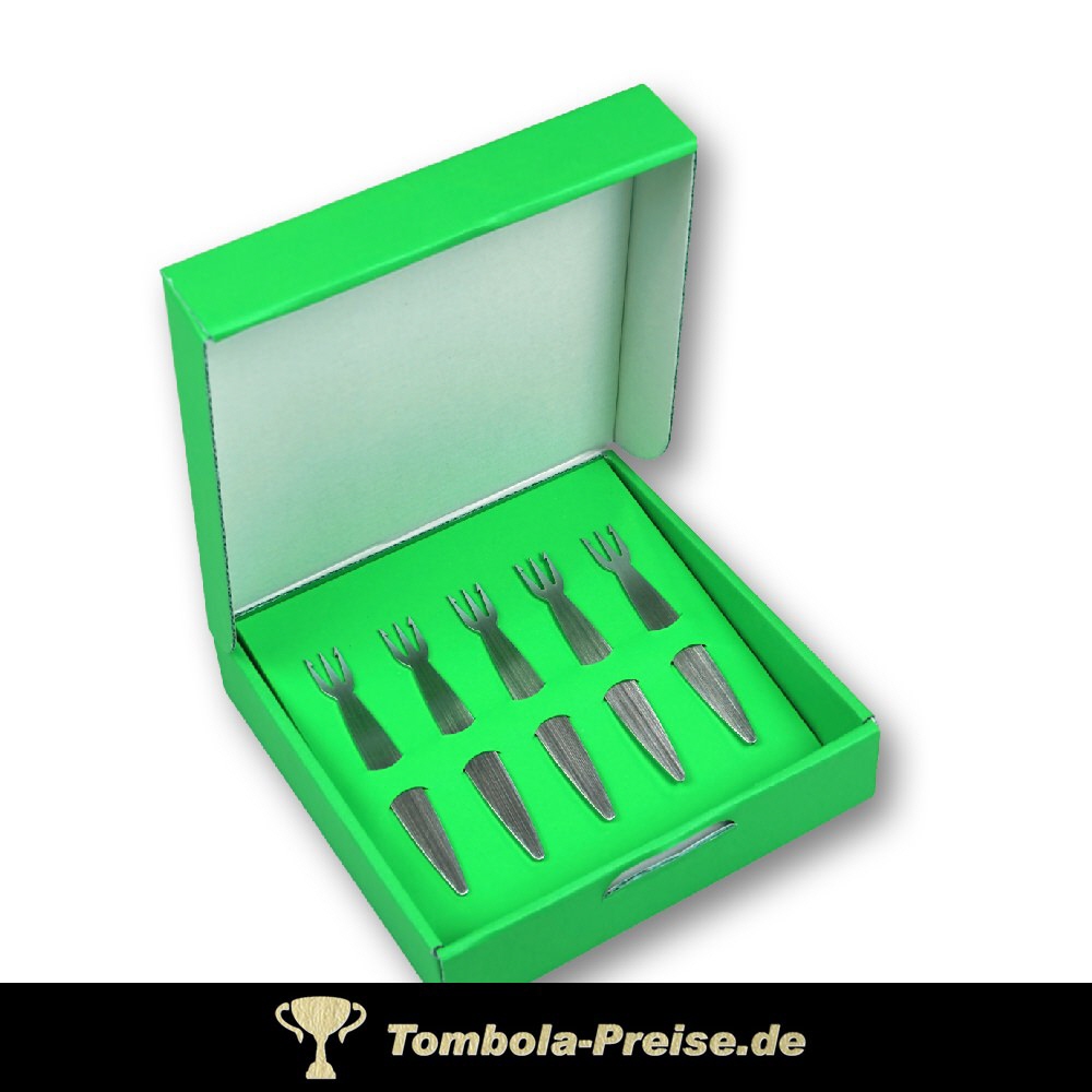 Geschenk-Set f&uuml;nf Pommesgabeln Modell 01