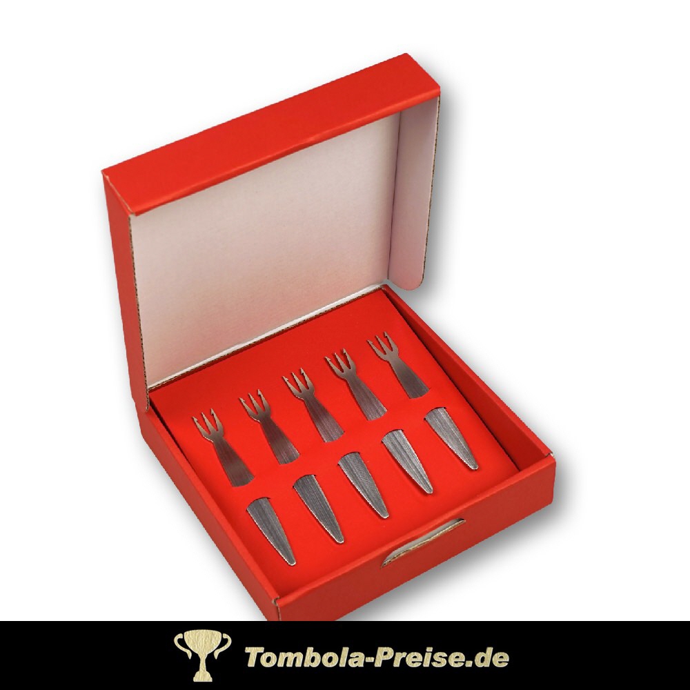Geschenk-Set f&uuml;nf Pommesgabeln Modell 01