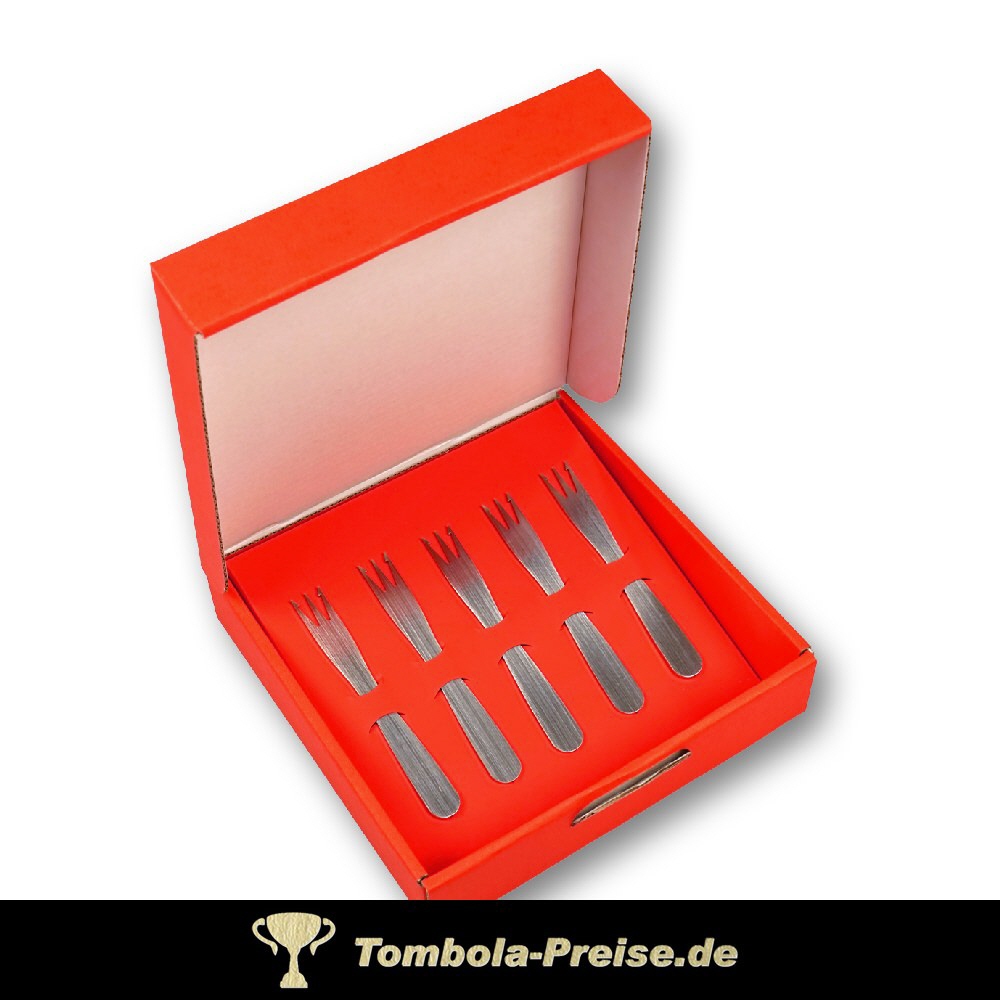 Geschenk-Set f&uuml;nf Pommesgabeln Modell 03