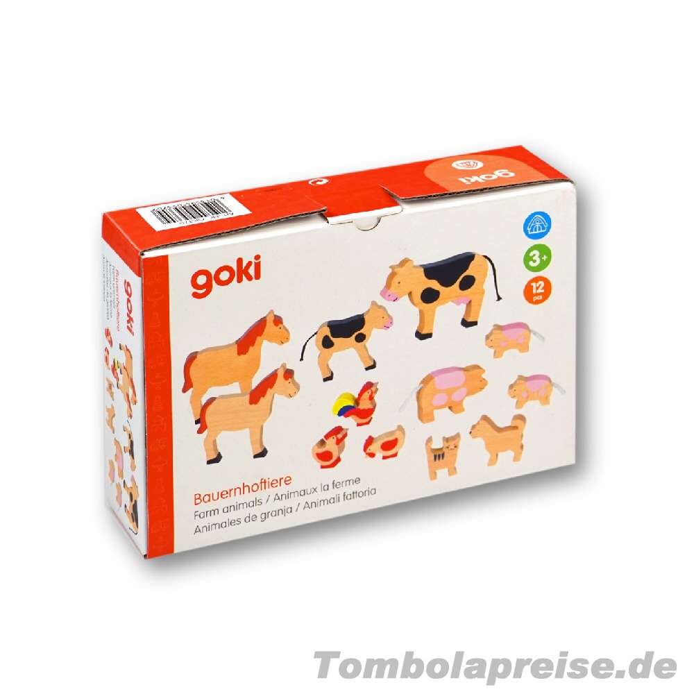 Tombolapreis Holz-Tiere Bauernhof