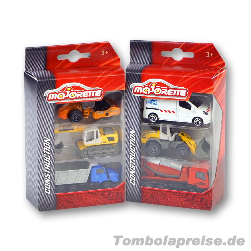 Tombolapreis Baustellenfahrzeuge sortiert