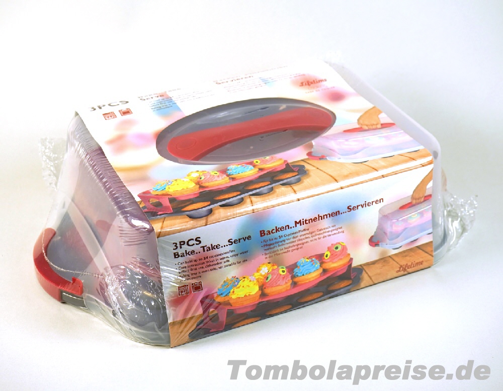 Tombolapreis Cupcake-Form mit Transportbox