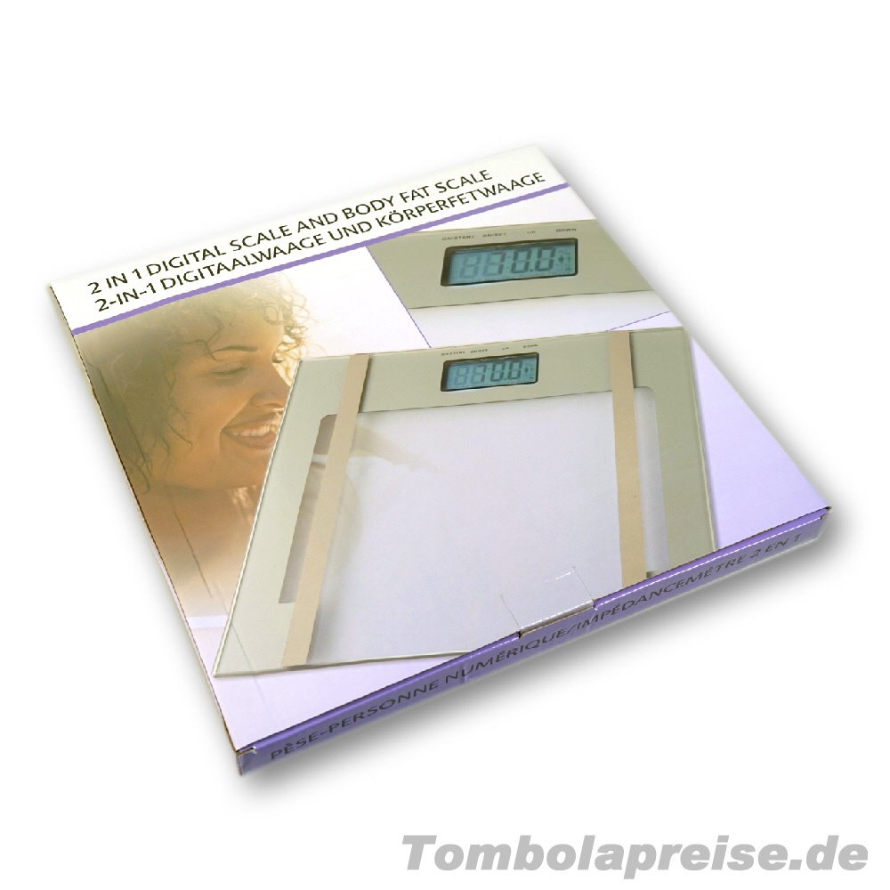 Tombolapreis Digitalwaage mit K&ouml;rperfettanzeige