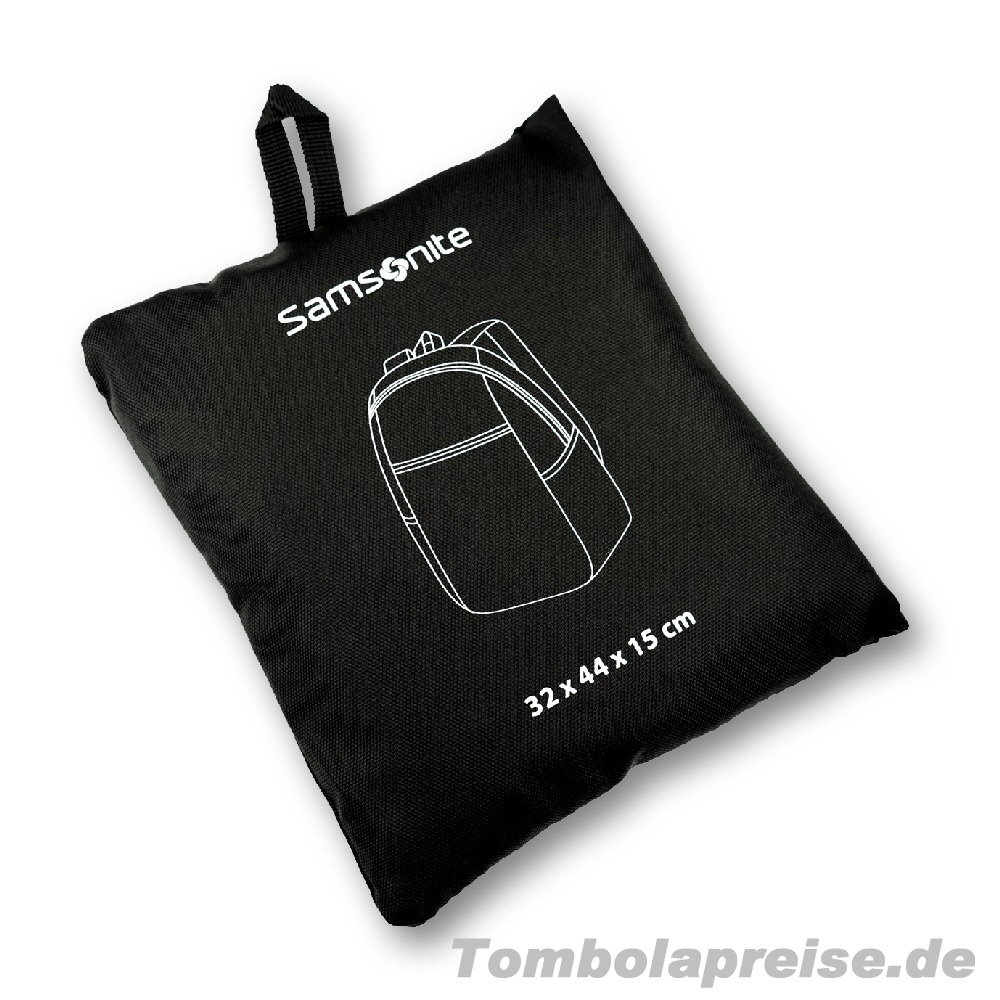Tombolapreis Falt-Rucksack schwarz