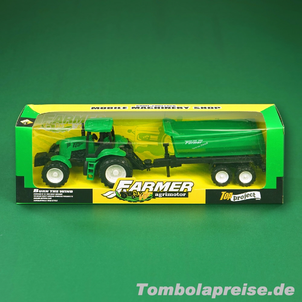 Tombolapreis Traktor mit Anh&auml;nger