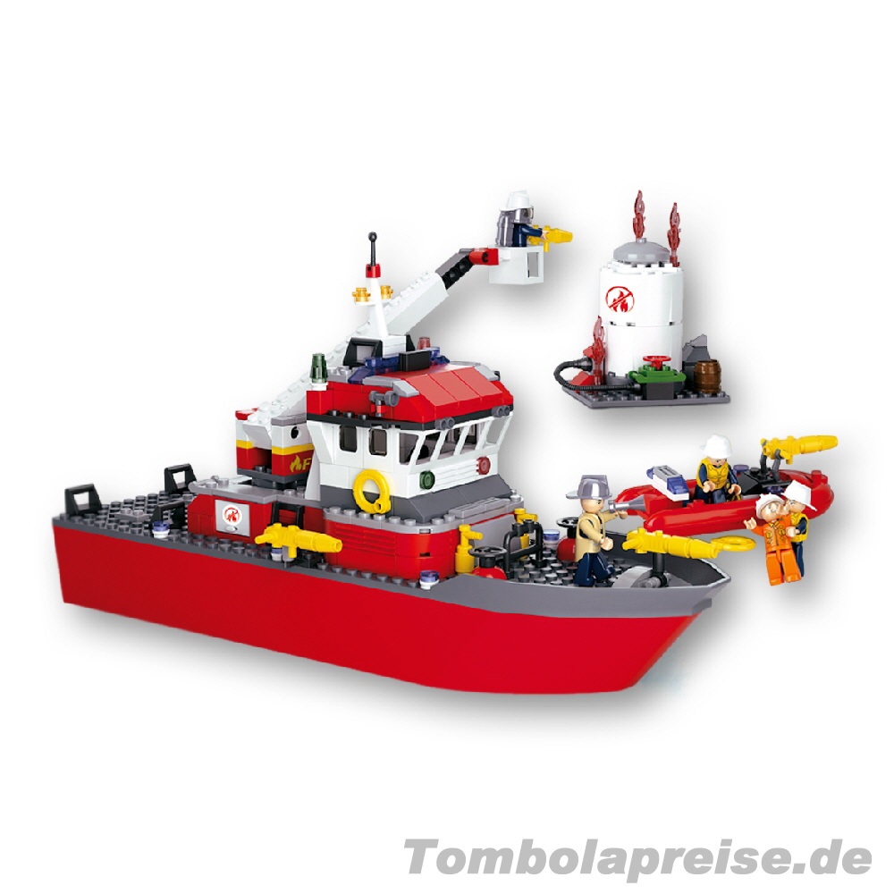 Tombolapreis Klemmbausteinset Feuerwehr-Boot