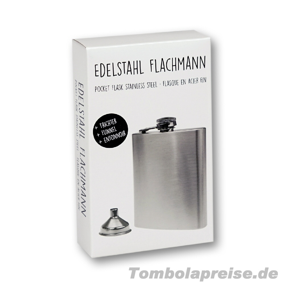 Tombolapreis Flachmann mit Trichter