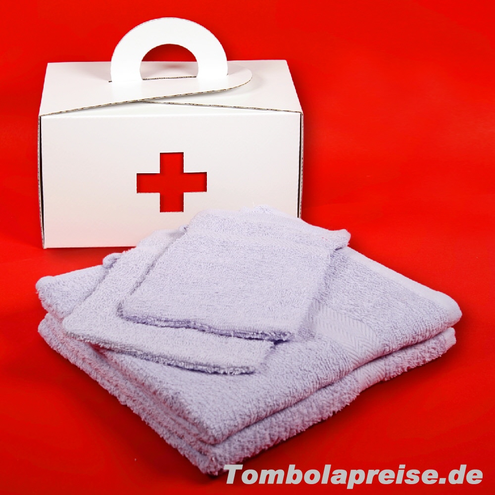 Tombolapreis Geschenkset Handt&uuml;cher - Waschlappen