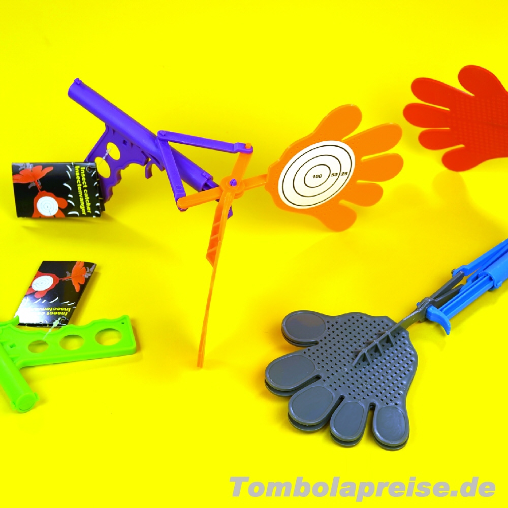 Tombolapreis Fliegenklatsche mit Zielscheibe