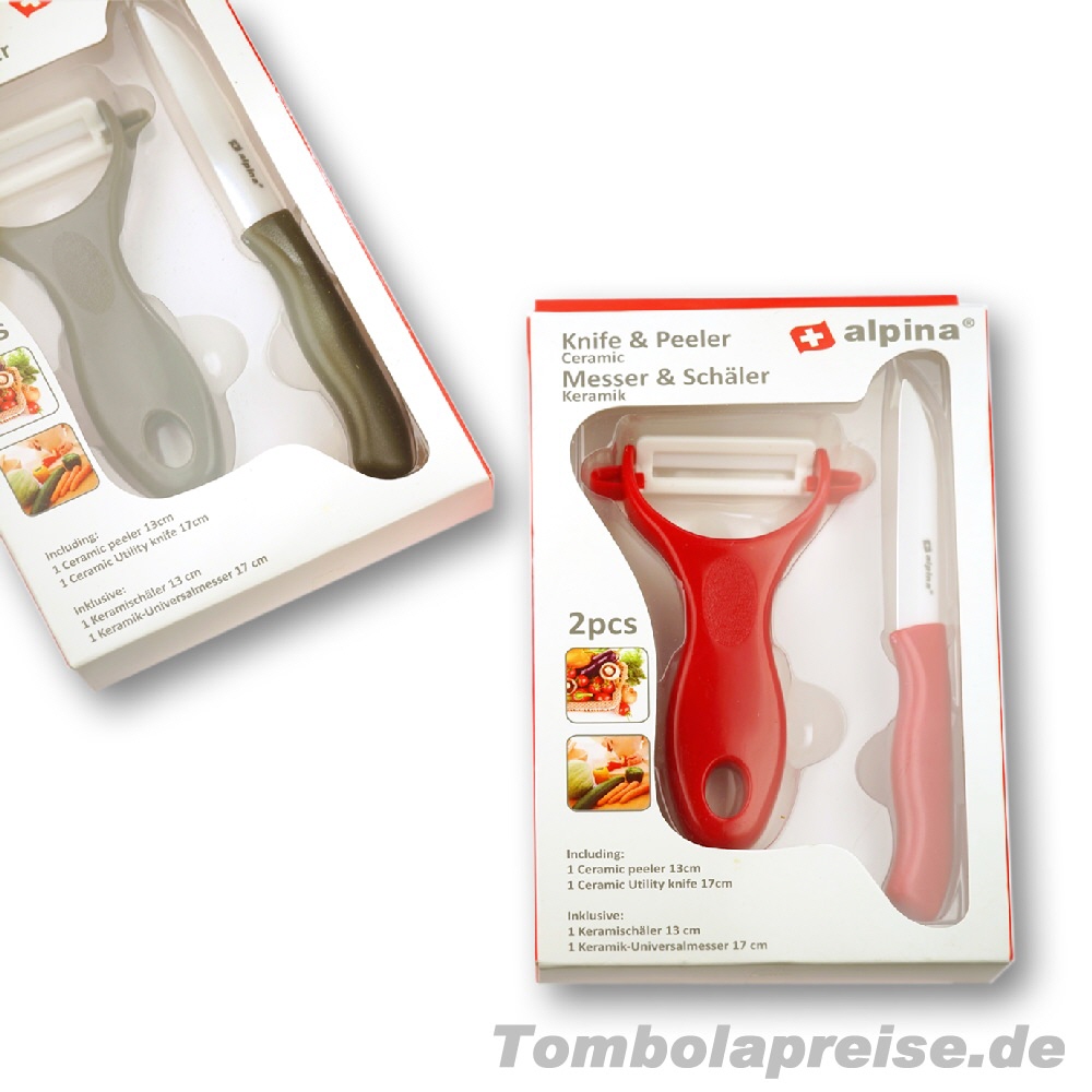 Tombolapreis Keramik Sch&auml;lmesser-Set