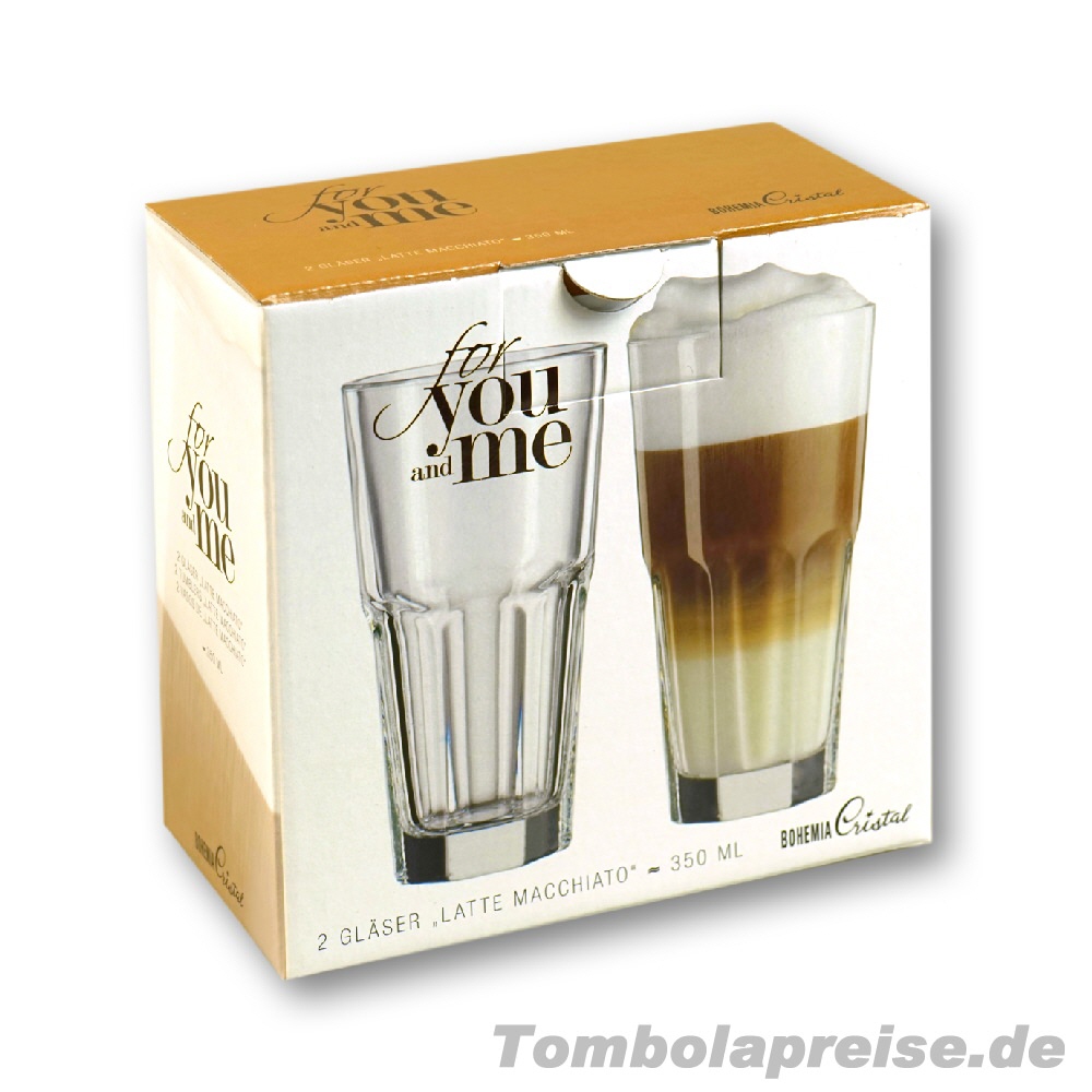 Tombolapreis Latte Macchiato Gl&auml;ser 2er-Set