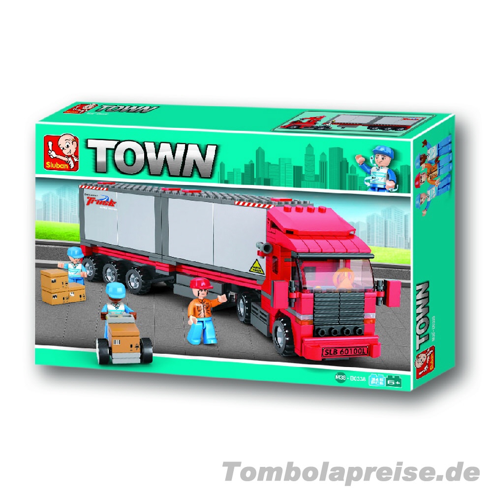 Tombolapreis LKW-Transporter Steckbausteinset