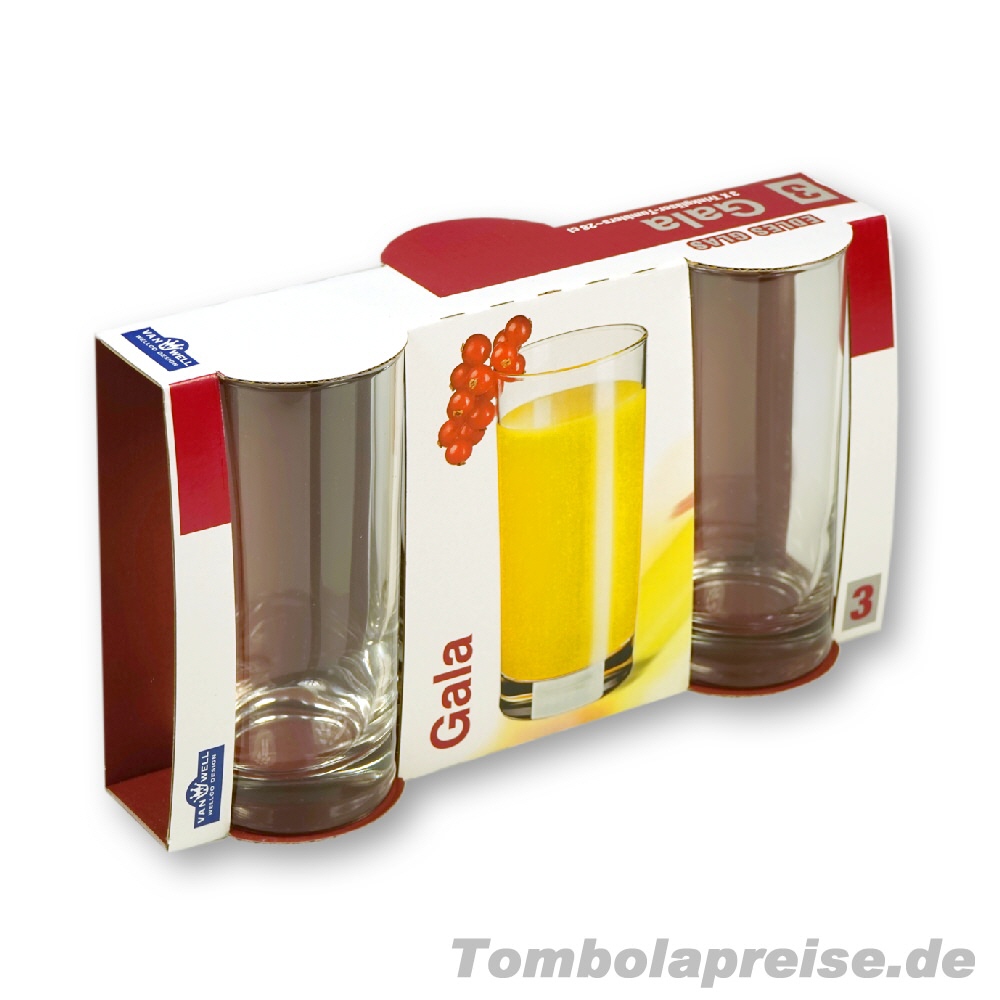 Tombolapreis Longdrinkgl&auml;ser 3er-Set