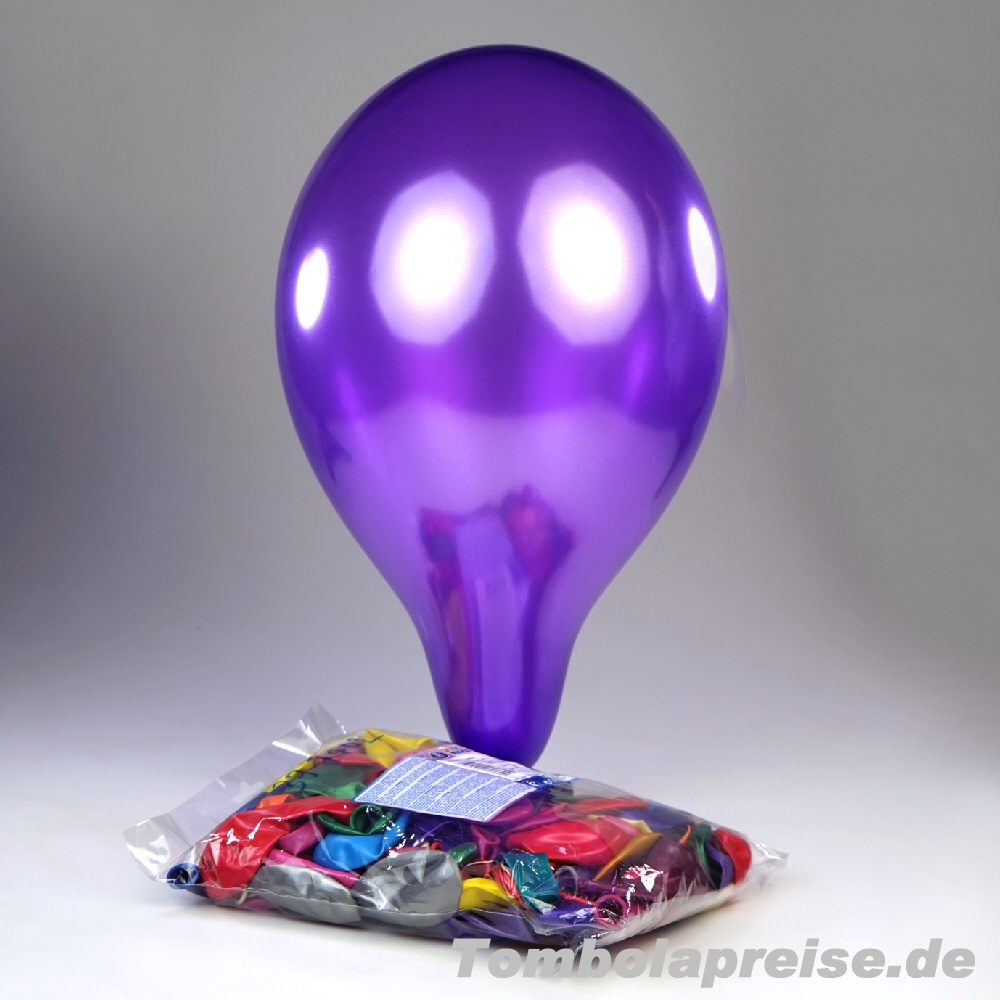 Tombolapreis Luftballons bunt metallic