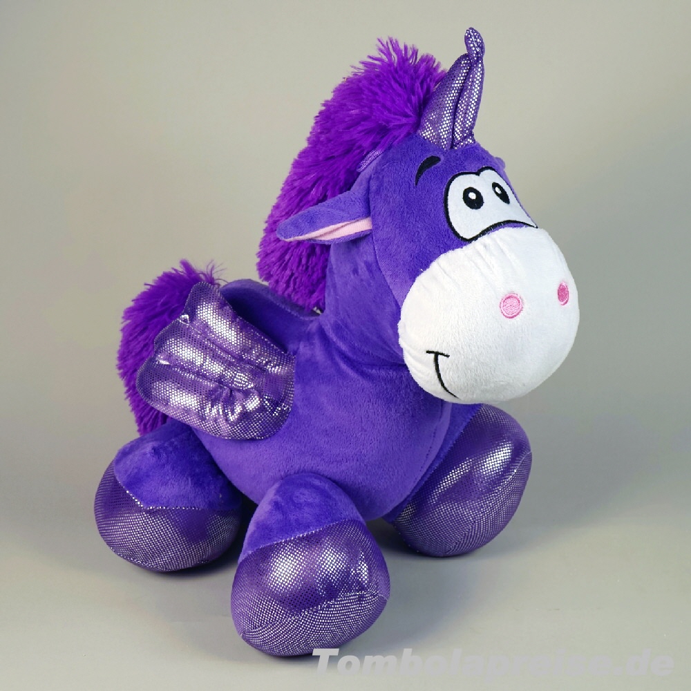 Tombolapreis Pl&uuml;sch-Einhorn stehend 40 cm