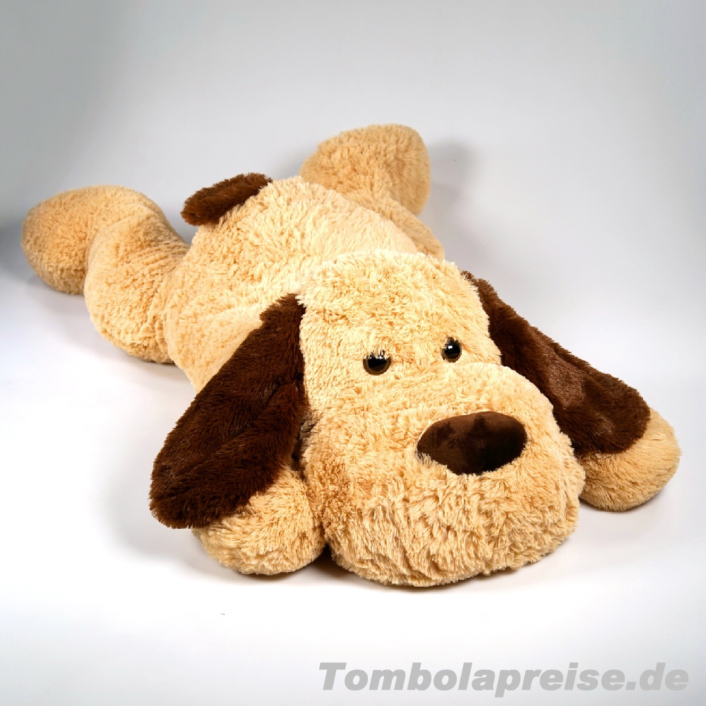 Tombolapreis liegender Pl&uuml;sch-Hund