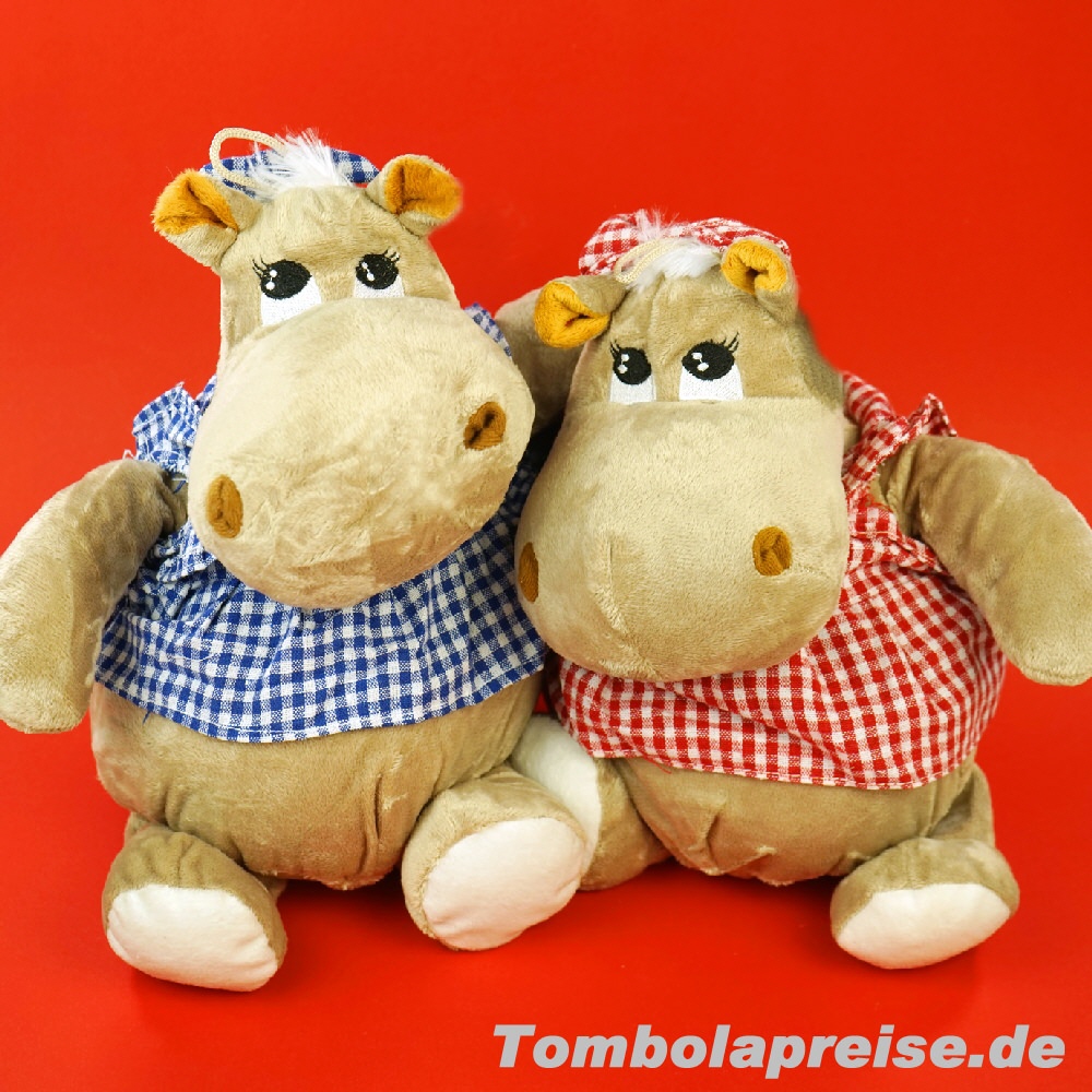 Tombolapreis Pl&uuml;sch-Nilpferd mit Sch&uuml;rze