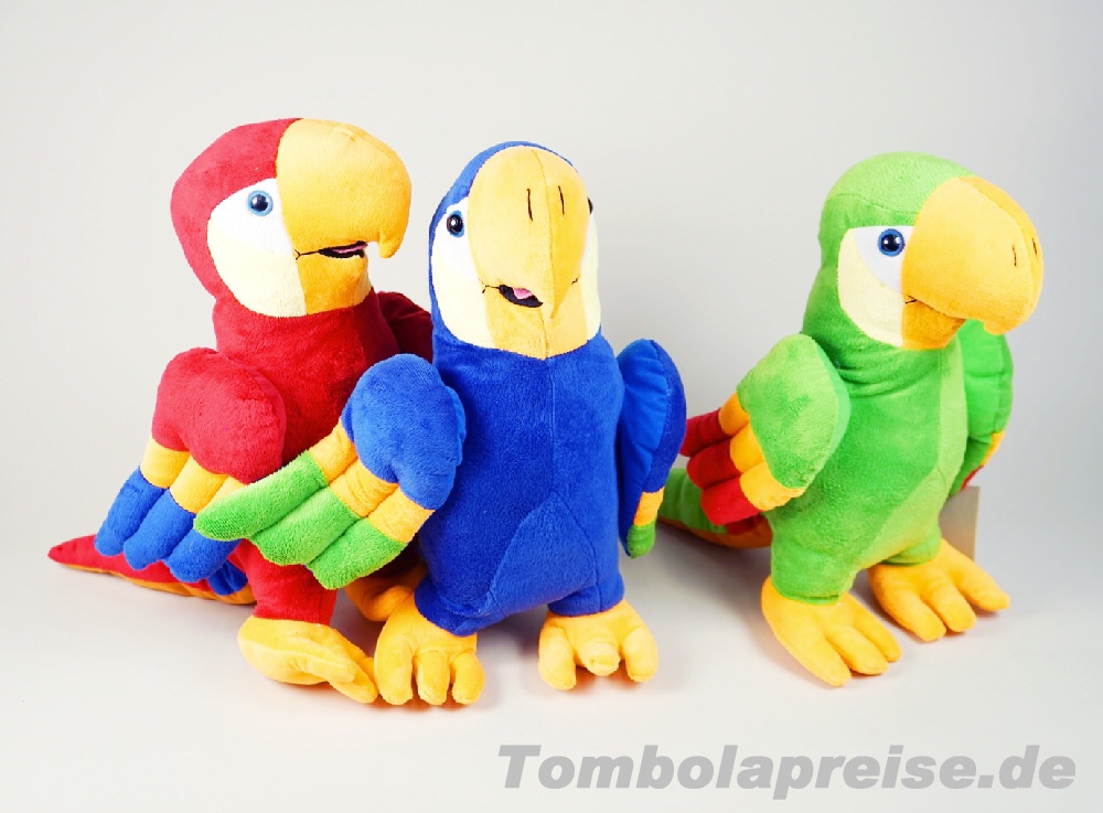 Tombolapreis Pl&uuml;sch-Papageien