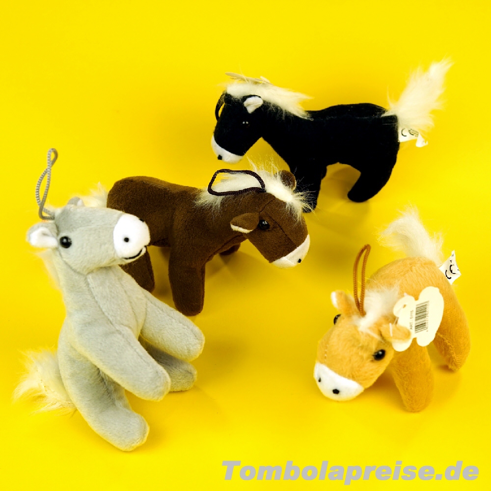 Tombolapreis Pl&uuml;sch-Pferdchen sortiert 12 cm