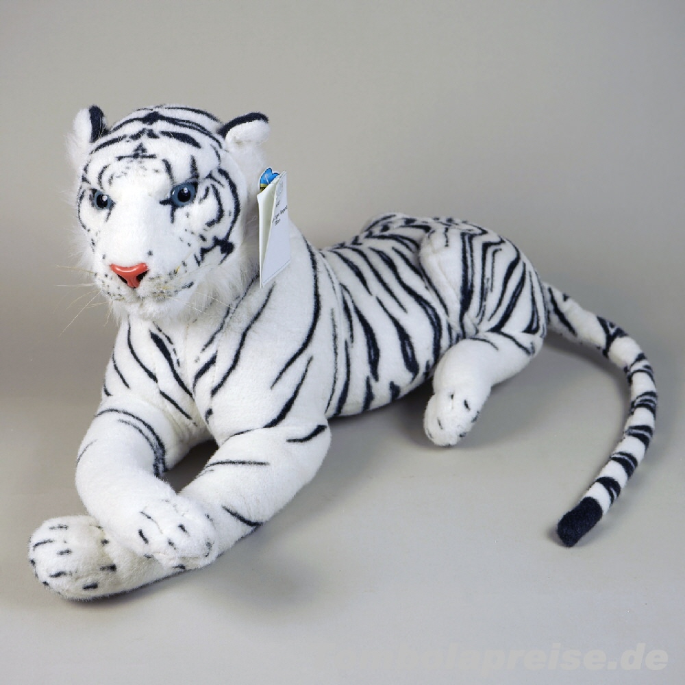 Tombolapreis Pl&uuml;sch-Tiger weiss 55 cm