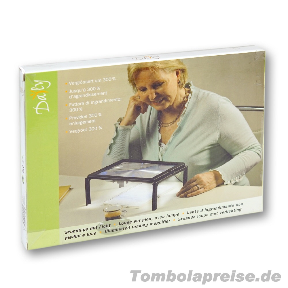 Tombolapreis Leselupe f&uuml;r Senioren