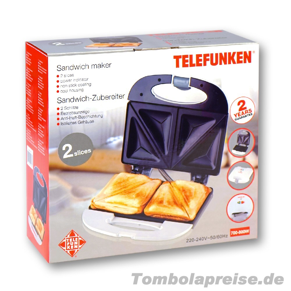 Tombolapreis Toaster f&uuml;r 2 Scheiben Sandwich