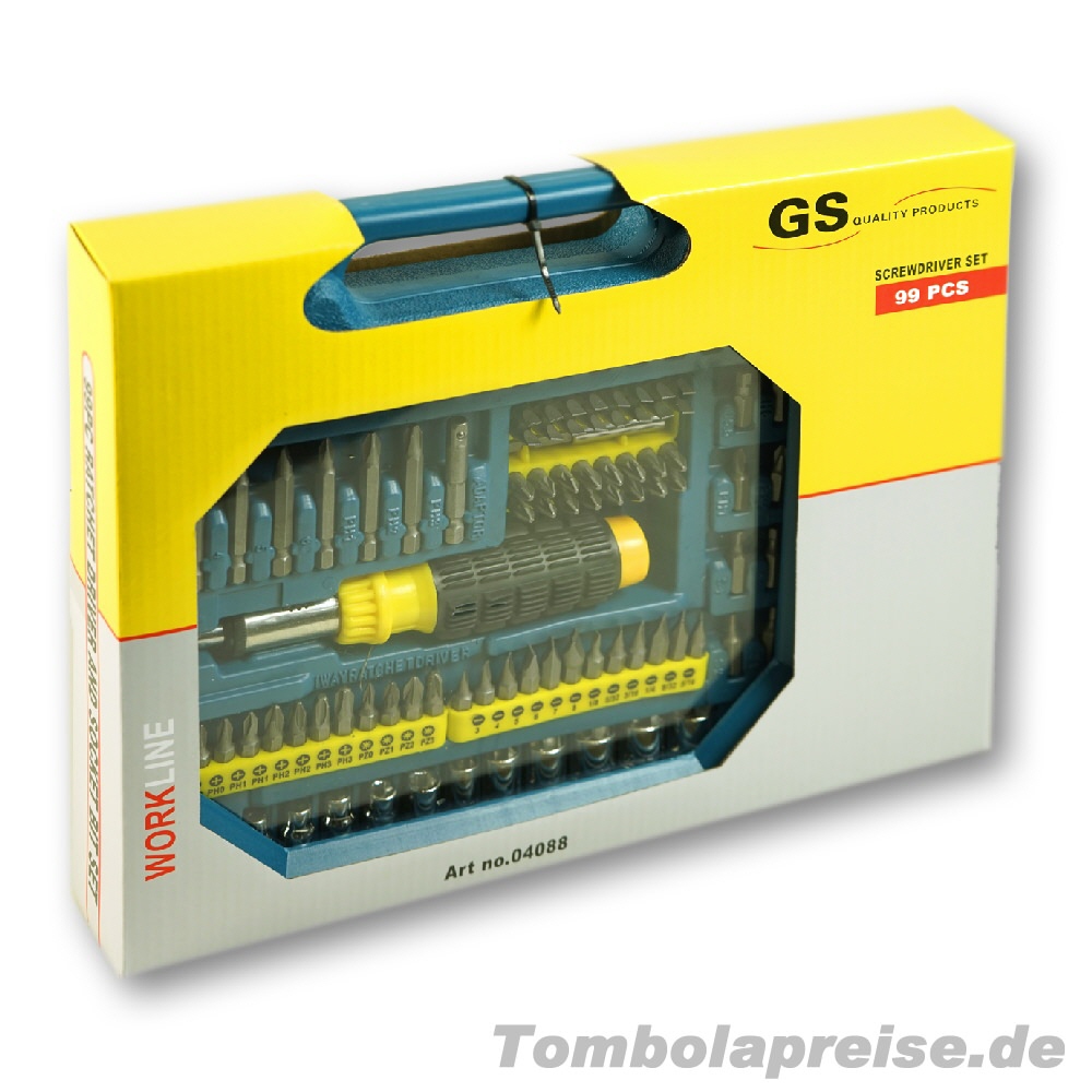 Tombolapreis Werkzeugset Schraubenzieger 99teilig