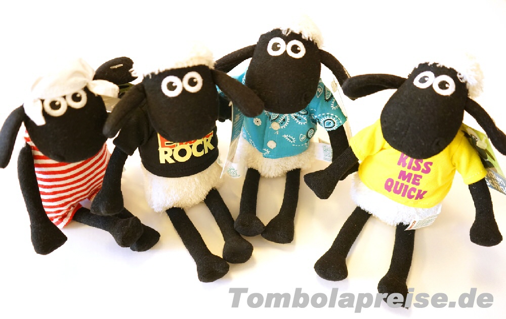 Tombolapreis Schaf Shaun Pl&uuml;schfiguren