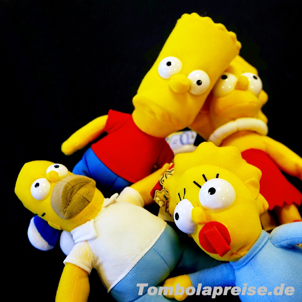 Tombolapreis Simpsons Pl&uuml;schfiguren
